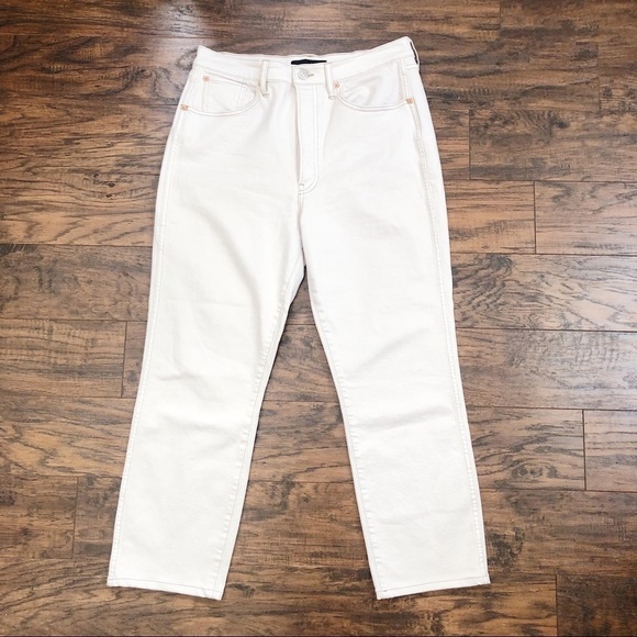 3x1 • Claudia jeans slim cropped high waist straight leg Pale Stone beige ecru - Picture 2 of 15